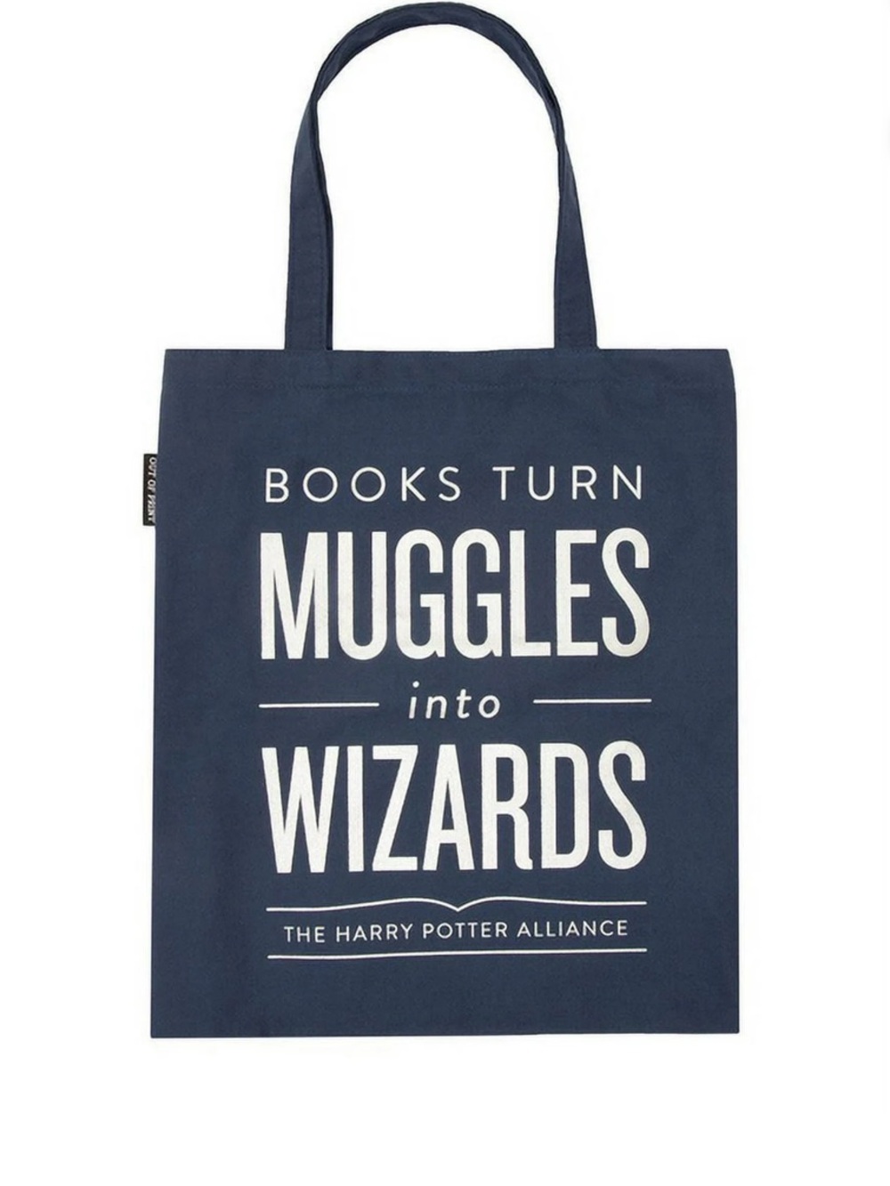 The Harry Potter Alliance Navy 'Books Turn Muggles into Wizards' Tote Bag